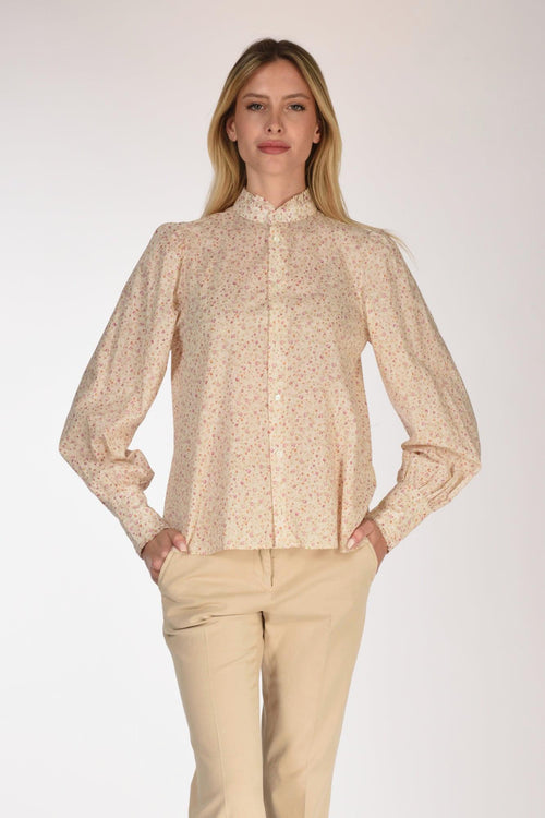 Camicia Fiori Beige/rosa/multicolor Donna