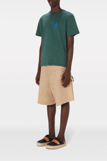 T-shirt Verde Uomo Patch Logo - 2