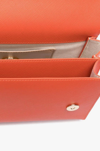 Borsa Rosso Donna a spalla con placca logo - 4