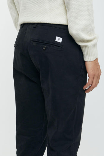 Pantalone Chino Mike in Cotone/Modal/Elastan Nero - 5