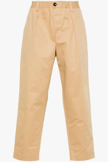 Pantalone Beige Uomo Elastico in Vita - 5