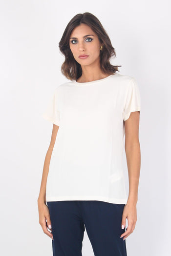 T-shirt Misto Seta Panna - 2