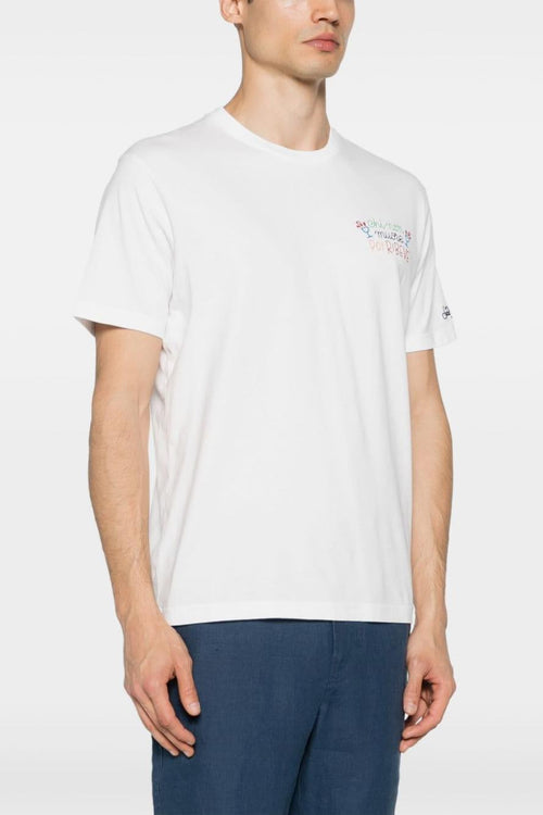 Saint Barth T-shirt Bianco Uomo Chi non Muore si Ribeve - 2