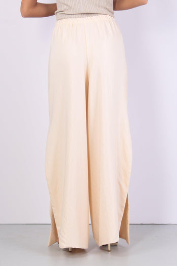 Pantalone Palazzo Spacchi Late Panna - 4