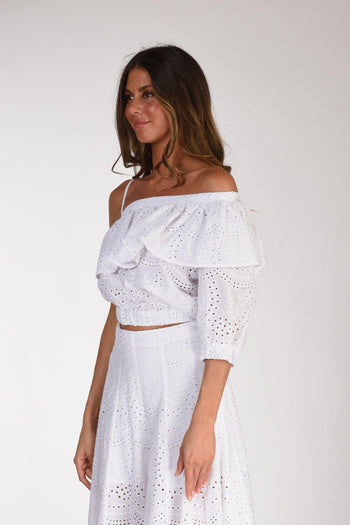 Top Monospalla Bianco Donna - 5