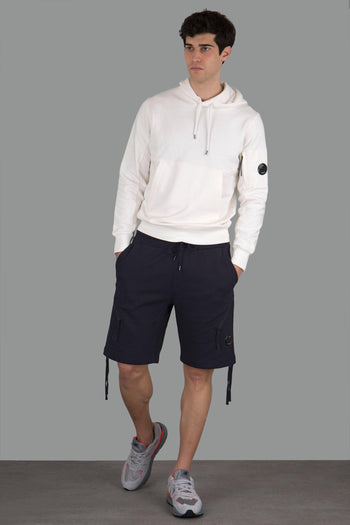 Felpa Diagonal Raised Hoodie Bianco Uomo - 7