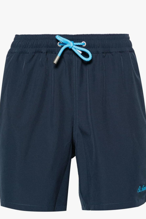 Saint Barth Boxer Uomo Tinta Unita Ricamo Logo