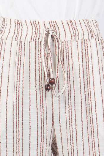 Pantalone Palazzo Riga Panna/coccio - 8