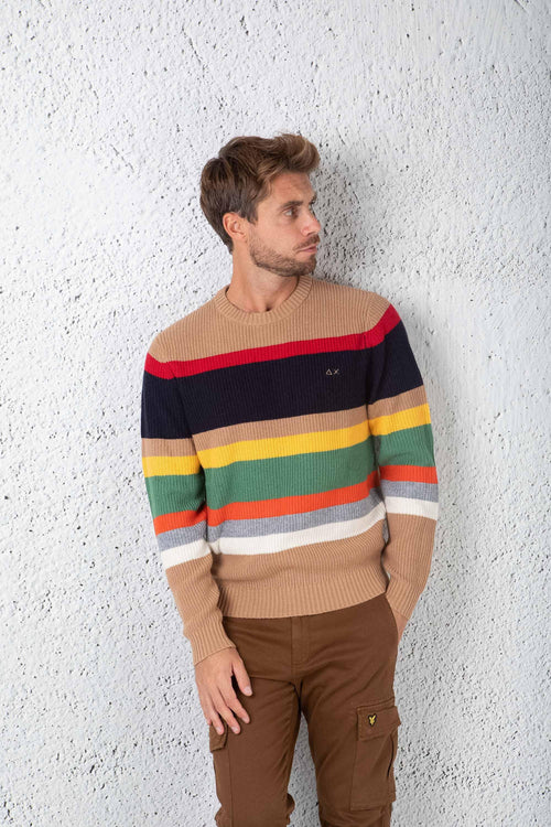 Pull Girocollo Riga Beige Uomo