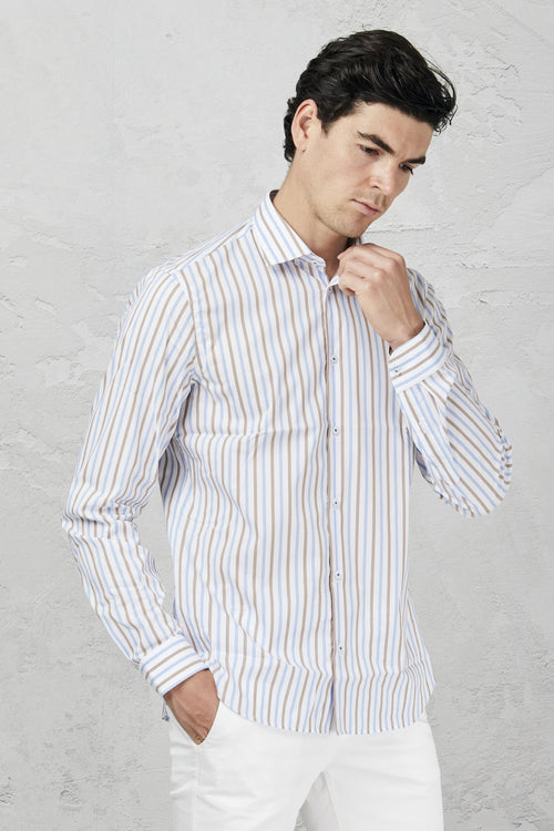 Camicia a riche in cotone stretch - 2