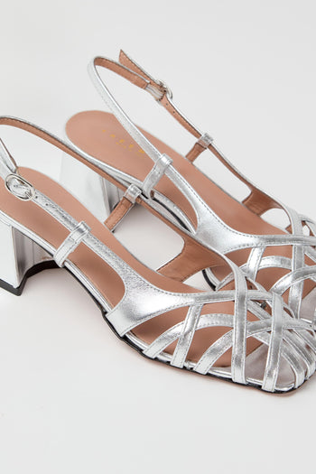 Slingback Argento Donna - 3