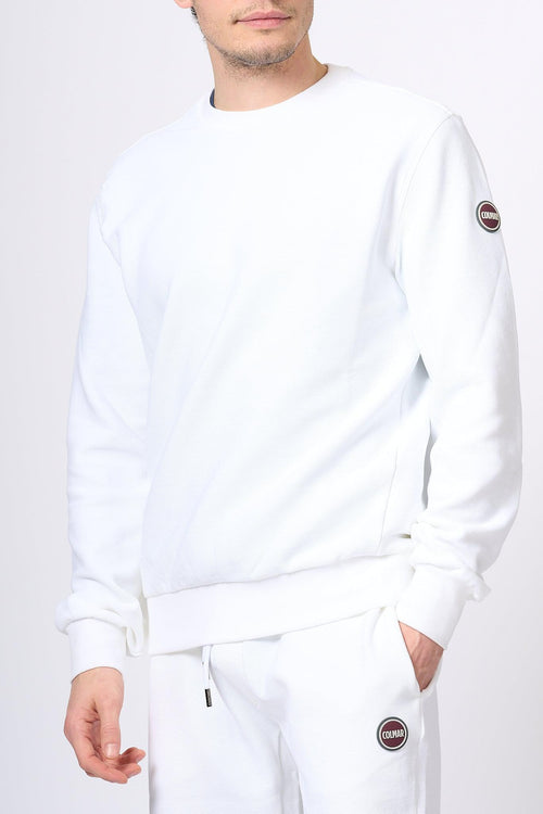Felpa Girocollo Bianco Uomo