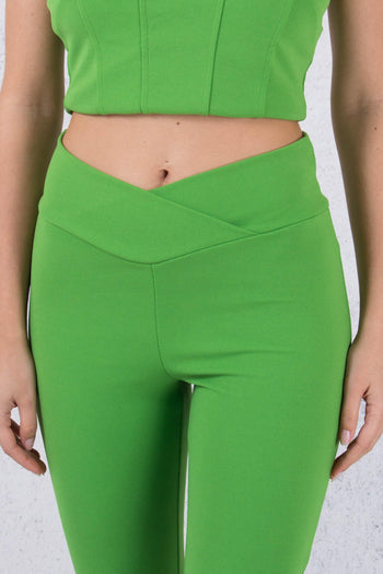 Pantalone Crepe Zampa Verde - 6