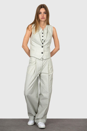 Pantalone Banana in Cotone Ghiaccio - 2