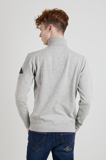 Turtle Neck Wool&ws Fin. 12 Grigio Uomo - 3