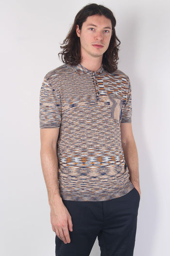 Polo Filo Melange Blue/rust - 2
