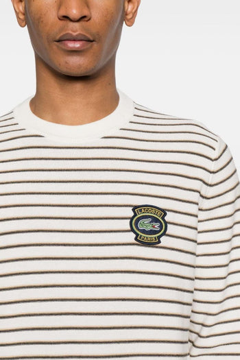 Maglia Righe Uomo Patch Logo Ricamato - 4