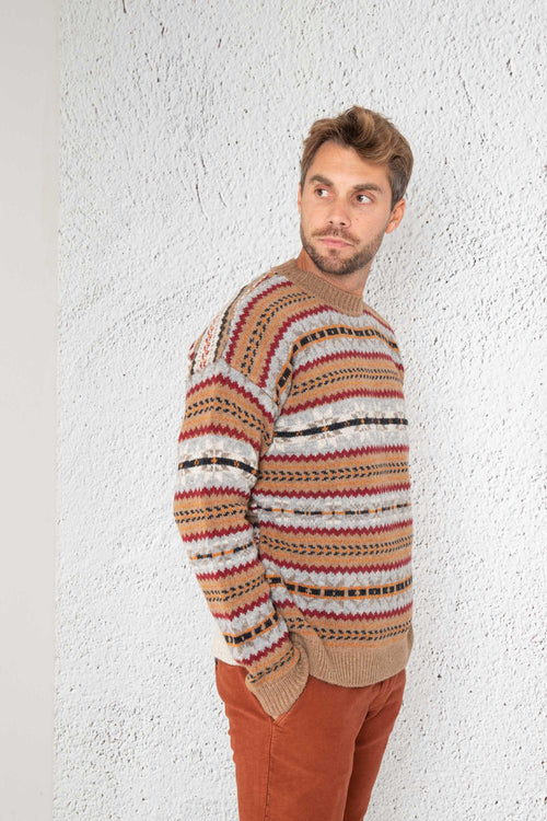 Pull Girocollo Fair Isle Uomo