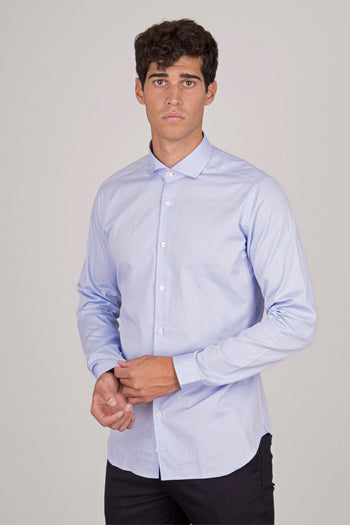 Camicia Collo Francia Azzurro Uomo - 3