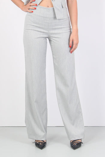 Pantalone Palazzo Gessato Grigio - 2