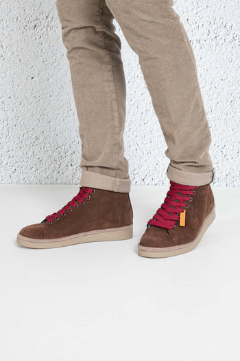 Scarpa Ankle Boot Suede Rosso Uomo - 3