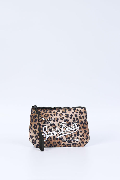 Saint Barth Pochette Aline Leopard Donna