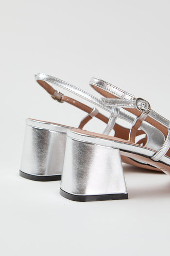 Slingback Argento Donna - 4