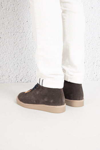 Scarpa Ankle Boot Suede Blu Uomo - 3