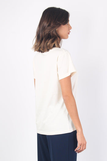 T-shirt Misto Seta Panna - 5