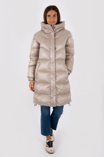 Aliquippa Long Puffer Jacket Grigio Donna - 6