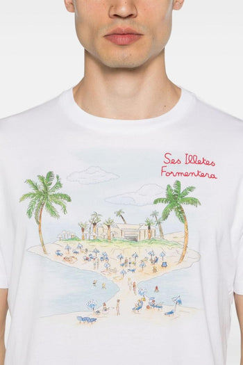 Saint Barth T-shirt Bianco Uomo Motivo Formentera - 4