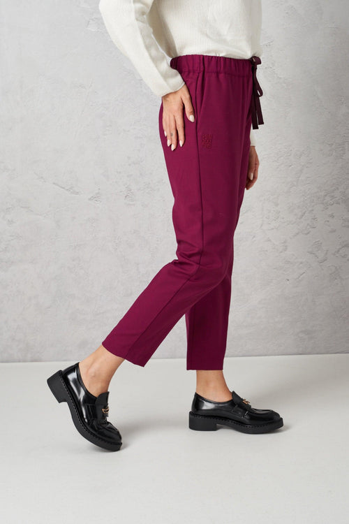 Pantalone jogger fresco di lana<BR/> - 2