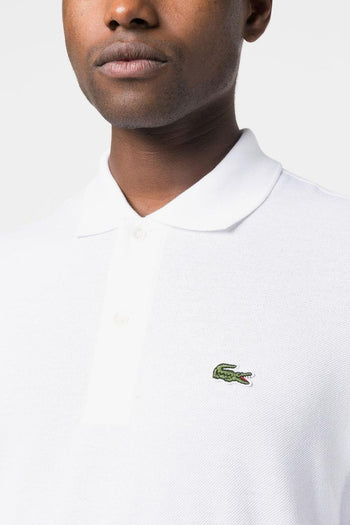 Polo Bianco Uomo Verde con logo ricamato - 4