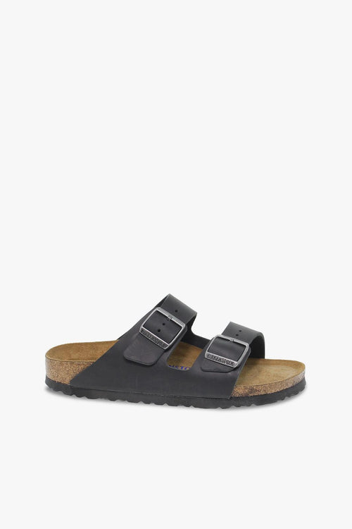 Sandalo basso ARIZONA SOFT FOOTBED in pelle nero