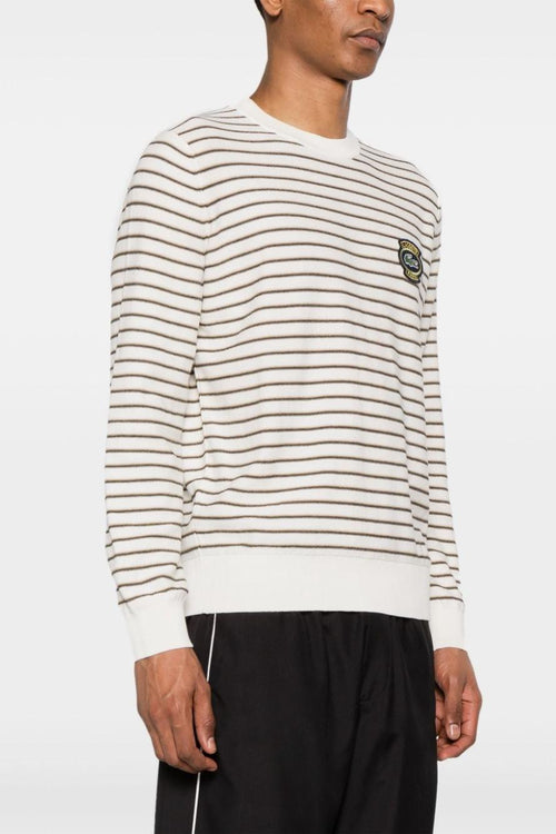 Maglia Righe Uomo Patch Logo Ricamato