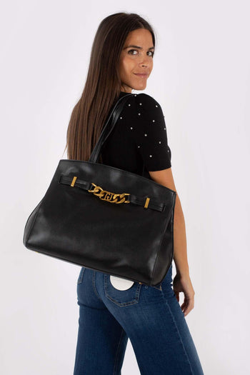 Tote Bag Con Catena Nero Donna - 3