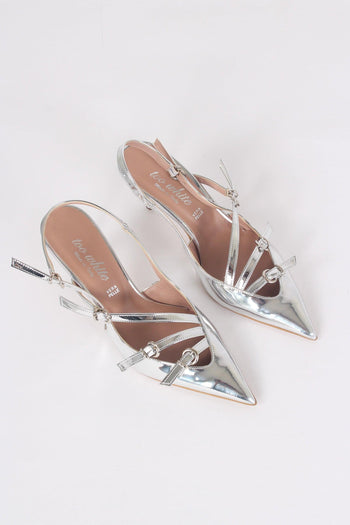 Sandalo Tacco Multifibbia Vern Argento - 6