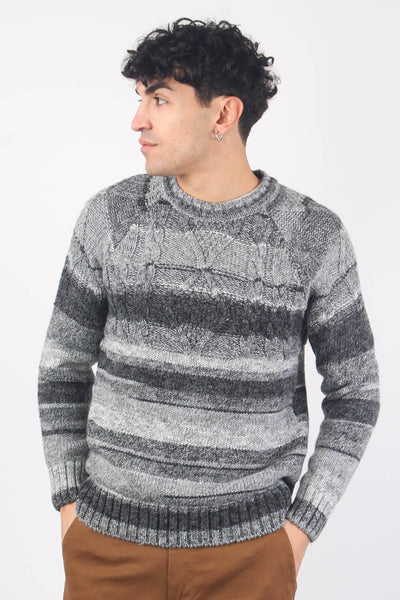 Maglia Treccia Multicolor Grey