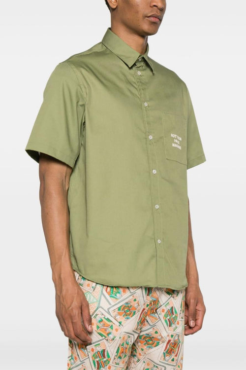 Camicia Verde Uomo con stampa