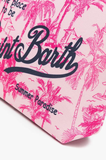 Saint Barth Pochette Rosa Unisex Motivo Palme - 3