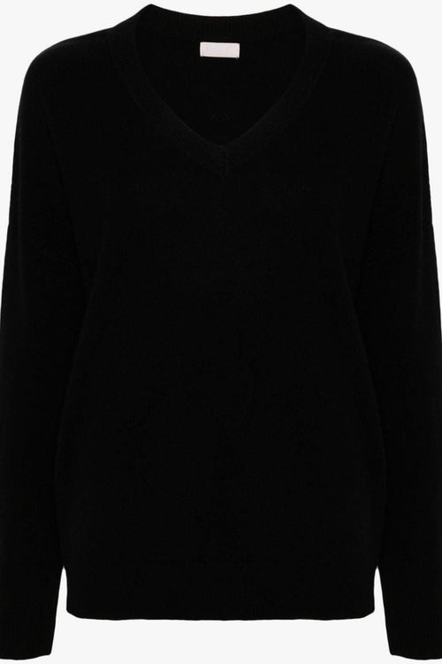 Maglia Nero Donna con scollo a V