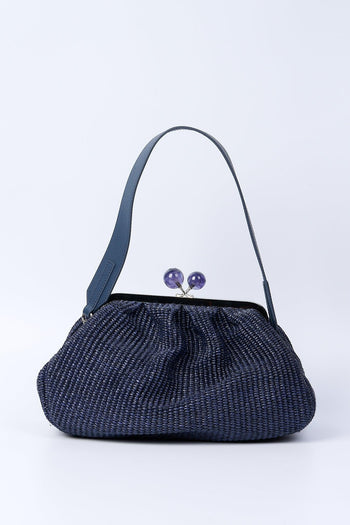 Weekend Pasticcino Bag M Fortuna Rafia Blu Donna - 4