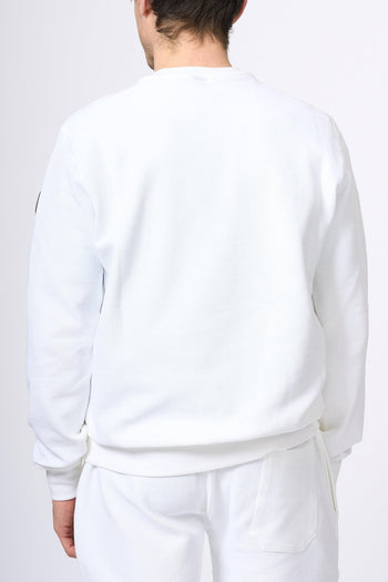 Felpa Girocollo Bianco Uomo - 5