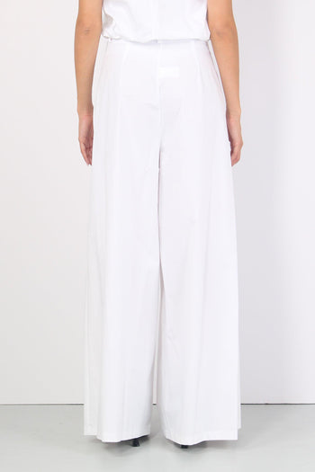 Pantalone Largo Cotone Pences Bianco - 3