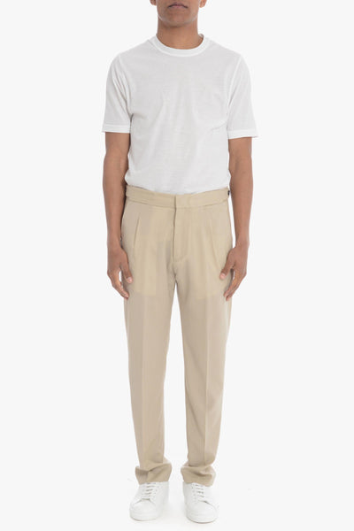 Pantalone Beige Uomo chiusura nascosta