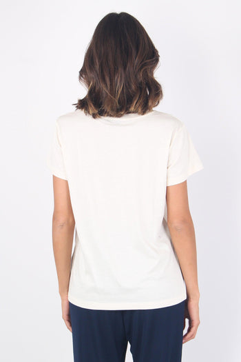 T-shirt Misto Seta Panna - 3