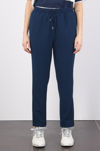 Pantalone Jogging Crepe Dress Blue - 2