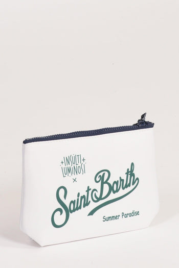 Saint Barth Pochette Stampa Bianco Donna - 4