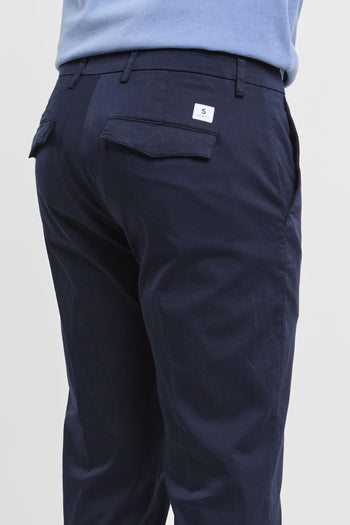 Pantalone Prince Chinos Crop Blu in Cotone - 6