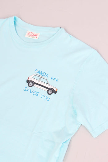 T-shirt Panda Save Azzurro - 5